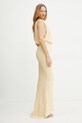 Velurové šaty Elisabetta Franchi ABR5252E2 žlutá SS25