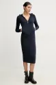 G-Star Raw rochie din bumbac D26083.D958 bleumarin SS25