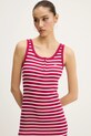 Хлопковое платье Tommy Jeans розовый DW0DW19477