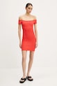 Tommy Jeans rochie DW0DW20298 portocaliu SS25