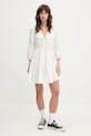Памучна рокля Tommy Jeans бял DW0DW20341