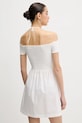 Îmbrăcăminte Tommy Jeans rochie din bumbac DW0DW20343 alb