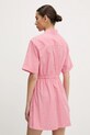 Одяг Бавовняна сукня Tommy Jeans DW0DW20617 рожевий
