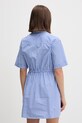Дрехи Tommy Jeans рокля тип риза от памук DW0DW20617 син