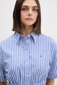 Tommy Jeans рокля тип риза от памук син DW0DW20617