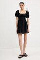 Tommy Jeans rochie din bumbac DW0DW21334 negru SS25