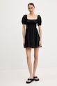 Tommy Jeans rochie din bumbac DW0DW21334 negru SS25