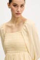 Памучна рокля Tommy Jeans жълт DW0DW21335