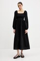 Бавовняна сукня Tommy Jeans DW0DW21335 чорний SS25