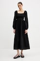 Tommy Jeans rochie din bumbac DW0DW21335 negru SS25