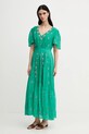 La Petite Française rochie din bumbac RACHELE PFRACHELE verde SS25