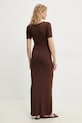 Odzież Herskind sukienka z domieszką jedwabiu Mira 5536106 brązowy