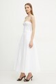 Bardot rochie din bumbac ESTIE 59786DB alb SS25