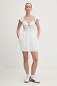 Bavlnené šaty Hollister Co. KI359.5031.104 biela SS25