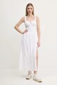 Bavlnené šaty Hollister Co. KI359.5069.100 biela SS25