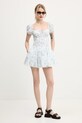Βαμβακερό φόρεμα Hollister Co. KI359.5085.108 λευκό SS25