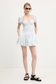 Hollister Co. rochie din bumbac KI359.5085.108 alb SS25