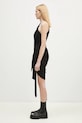 Rick Owens sukienka bawełniana Fog DS01E3500.BH czarny SS25