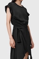 AllSaints rochie RIKO W019DC negru SS25