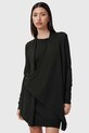 Vlněné šaty AllSaints DRINA mini černá W071DC