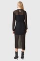 AllSaints rochie din amestec de matase RIZO W085DC negru