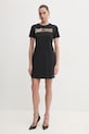 Just Cavalli rochie din bumbac 78PAOE15.CJ110 negru SS25
