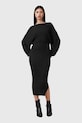 AllSaints rochie si pulover MINORI midi negru W224DC