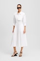 Karl Lagerfeld sukienka bawełniana biały A2W13005