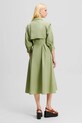 Karl Lagerfeld rochie din bumbac A2W13005 verde SS25