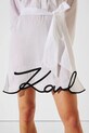 Odzież Karl Lagerfeld sukienka bawełniana A2W46075 biały