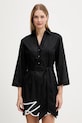 Karl Lagerfeld sukienka bawełniana bawełna czarny A2W46075