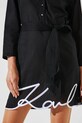Odzież Karl Lagerfeld sukienka bawełniana A2W46075 czarny