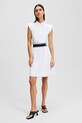 Karl Lagerfeld rochie din bumbac mini alb A2W13038