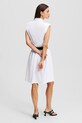 Karl Lagerfeld rochie din bumbac A2W13038 alb SS25