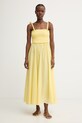 Karl Lagerfeld sukienka letnia bawełniana żółty A2W46009