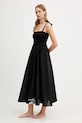 Karl Lagerfeld rochie din bumbac A2W46009 negru SS25