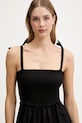 Karl Lagerfeld rochie din bumbac negru A2W46009