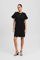 Karl Lagerfeld sukienka bawełniana bawełna czarny A2W13039