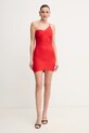 Herve Leger rochie Ally HLT8513507 rosu SS25