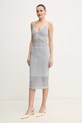 Herve Leger rochie Elsa MOS8513267 argintiu SS25