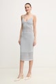 Herve Leger rochie Elsa MOS8513267 argintiu SS25