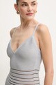 Herve Leger rochie Elsa argintiu MOS8513267