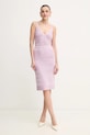 Herve Leger rochie Rowan MSB8511984 violet SS25