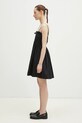 GANNI sukienka bawełniana Cotton Poplin Strap W0194 czarny SS25