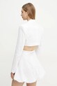 Îmbrăcăminte Bardot rochie din in 59860DB alb