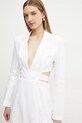 Bardot rochie din in alb 59860DB