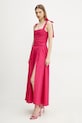 Lanena haljina Bardot 59877DB roza SS25