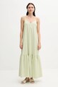 United Colors of Benetton rochie 4SZRDV0B8 verde SS25