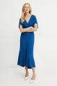 Victoria Beckham sukienka 1225WDR006381A niebieski SS25
