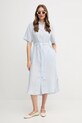 Gant rochie din in 4503390 albastru SS25